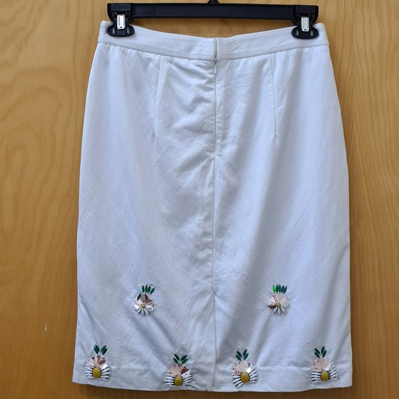 Banana Republic NWT Pineapple Embellished Skirt size 6 - Picture 7 of 9